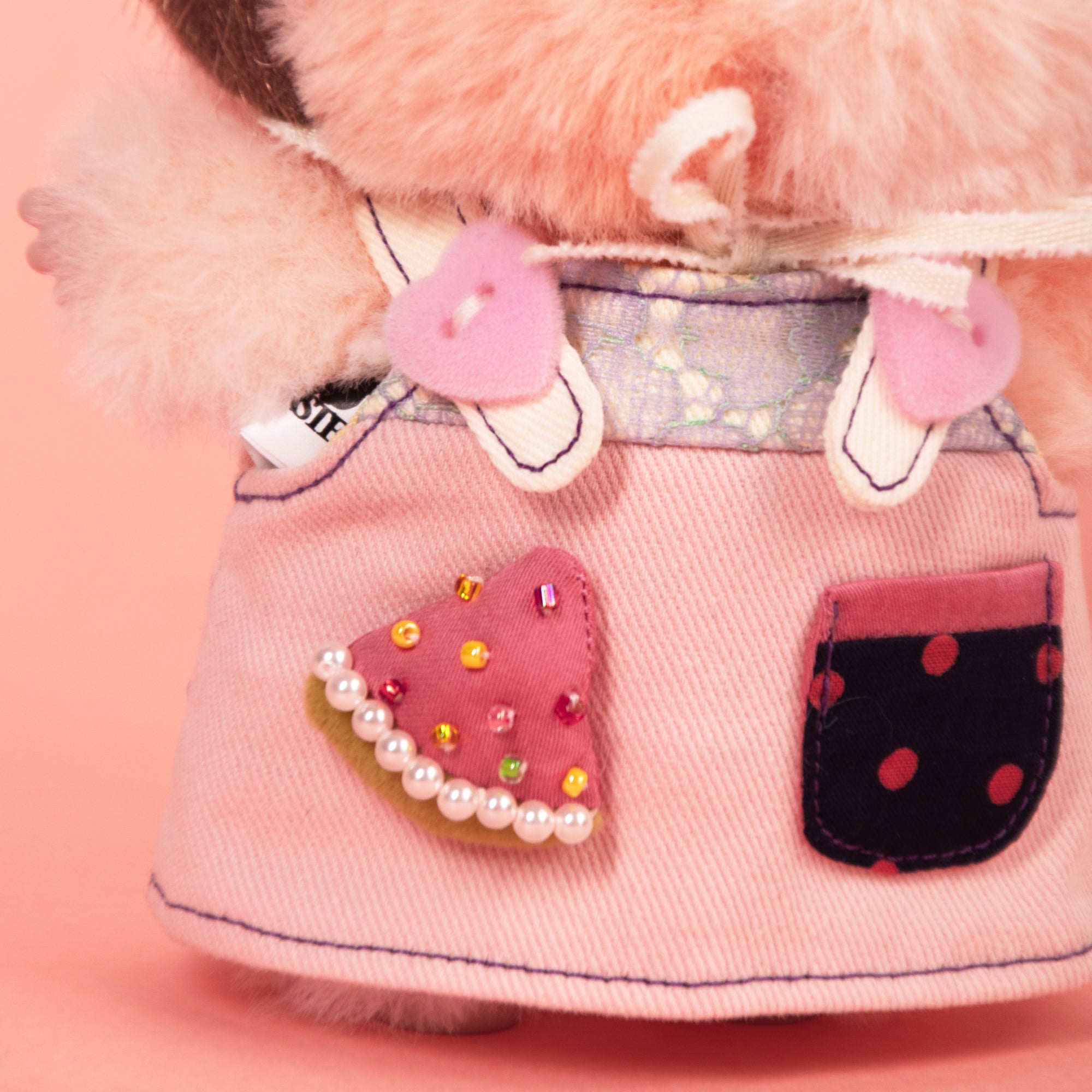 Pink Watermelon Suspenders Dress Set