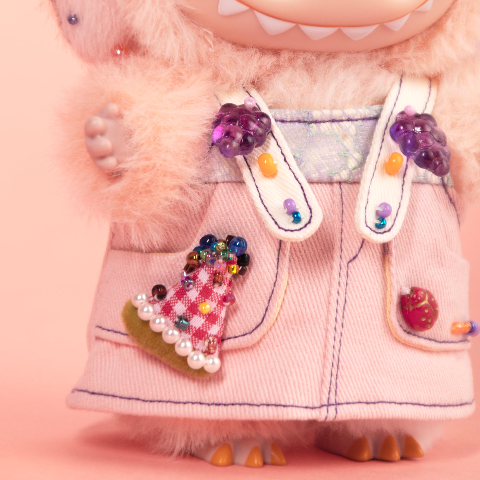 Pink Watermelon Suspenders Dress Set