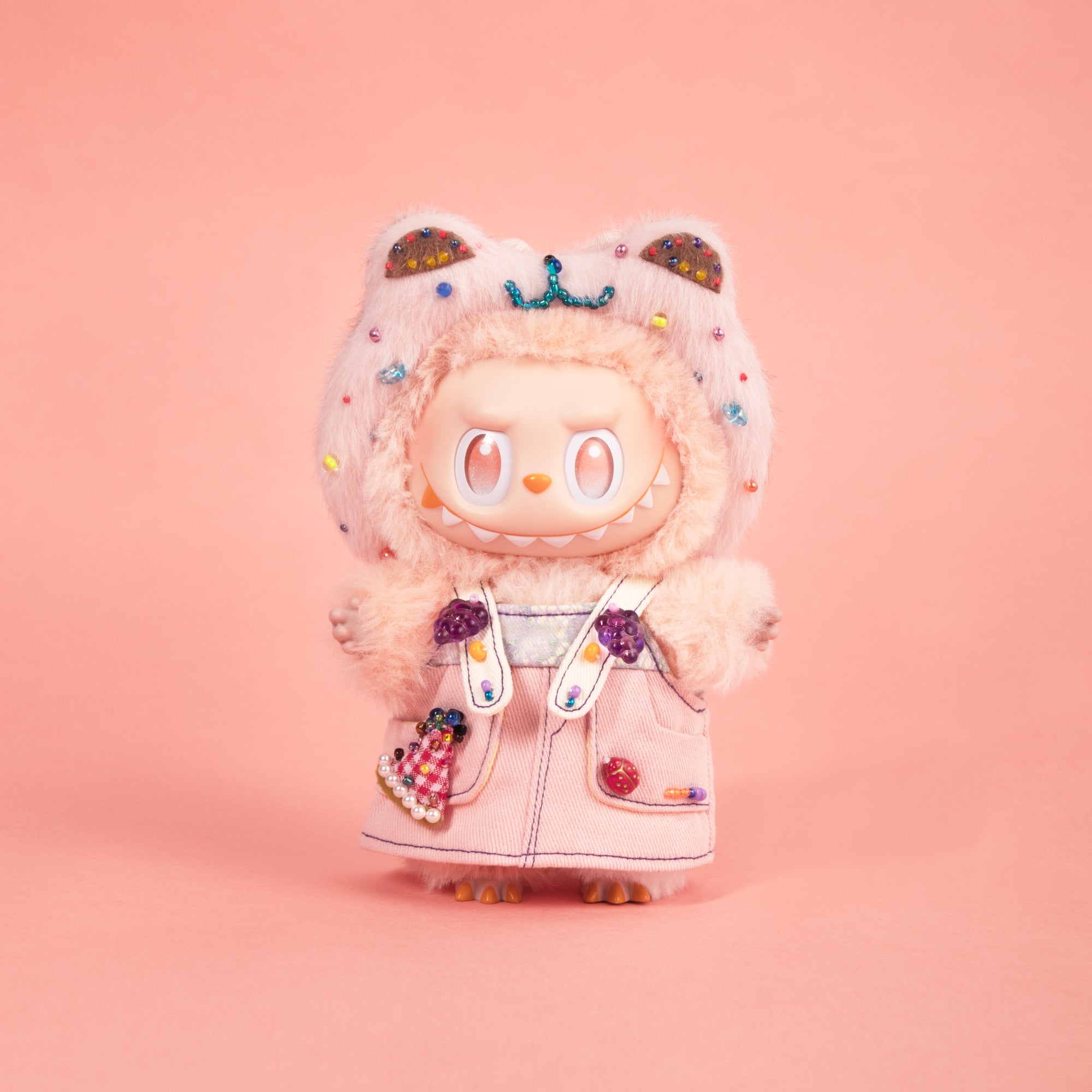 Pink Watermelon Suspenders Dress Set