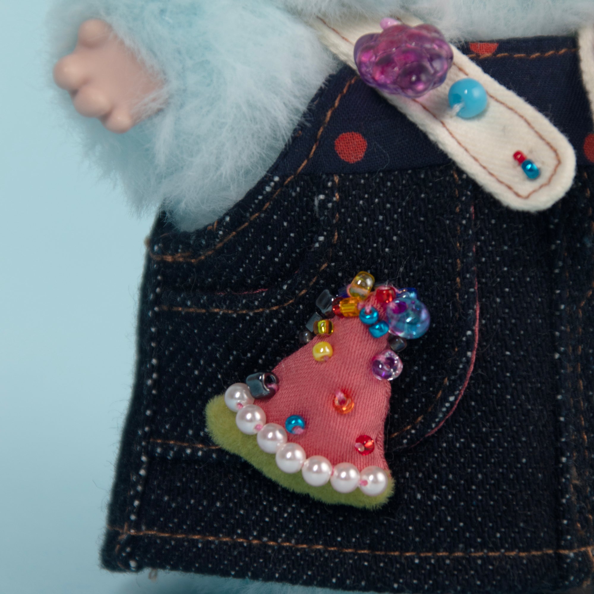 Black Watermelon Suspenders Dress Set