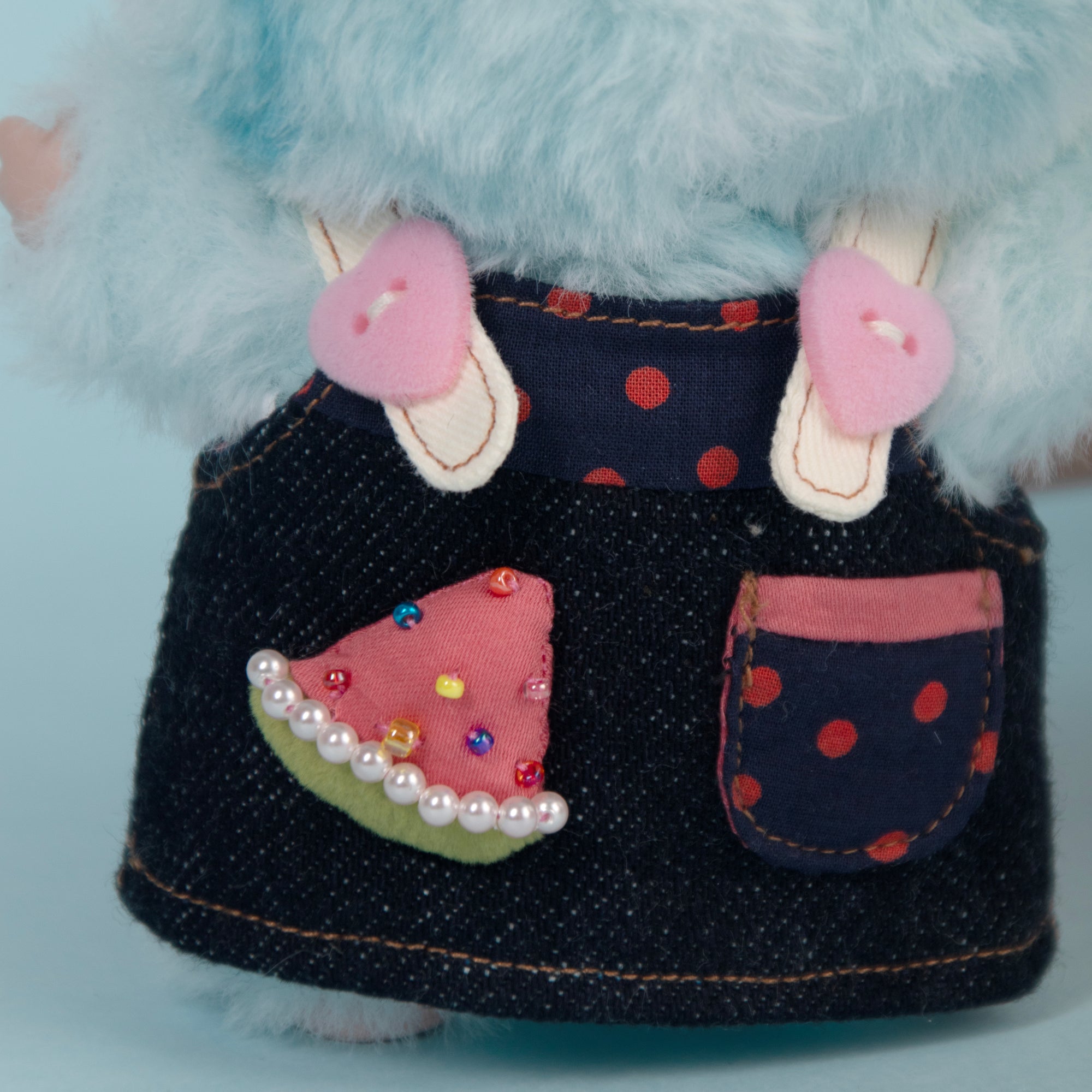 Black Watermelon Suspenders Dress Set